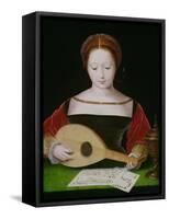 Mary Magdalene Playing a Lute-Master of the Female Half Lengths-Framed Stretched Canvas