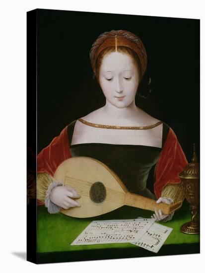 Mary Magdalene Playing a Lute-Master of the Female Half Lengths-Stretched Canvas