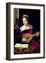 Mary Magdalene Playing the Lute-Master of the Female Half Lengths-Framed Giclee Print