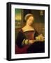 Mary Magdalene Reading (Oil on Panel)-Master of Female Half Lengths-Framed Giclee Print