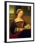 Mary Magdalene Reading (Oil on Panel)-Master of Female Half Lengths-Framed Giclee Print