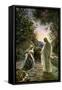 Mary Magdalene speaks to the risen Jesus - Bible-William Brassey Hole-Framed Stretched Canvas