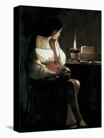 Mary Magdalene with a Night-Light, or the Terff Magdalene (La Madeleine a La Veilleuse)-Georges de La Tour-Stretched Canvas