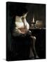 Mary Magdalene with a Night-Light, or the Terff Magdalene (La Madeleine a La Veilleuse)-Georges de La Tour-Stretched Canvas