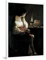 Mary Magdalene with a Night-Light, or the Terff Magdalene (La Madeleine a La Veilleuse)-Georges de La Tour-Framed Art Print