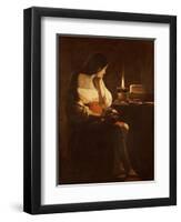 Mary Magdalene with a Night-Light, or the Terff Magdalene-Georges de La Tour-Framed Premium Giclee Print