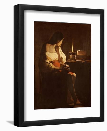 Mary Magdalene with a Night-Light, or the Terff Magdalene-Georges de La Tour-Framed Premium Giclee Print