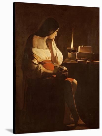 Mary Magdalene with a Night-Light, or the Terff Magdalene-Georges de La Tour-Stretched Canvas