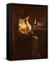 Mary Magdalene with a Night-Light, or the Terff Magdalene-Georges de La Tour-Framed Stretched Canvas