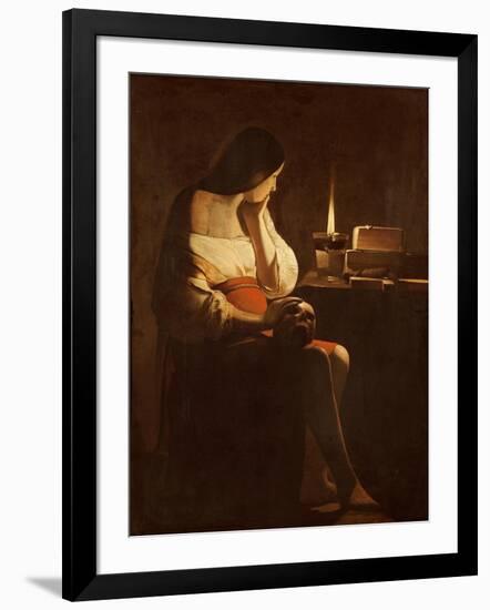 Mary Magdalene with a Night-Light, or the Terff Magdalene-Georges de La Tour-Framed Giclee Print