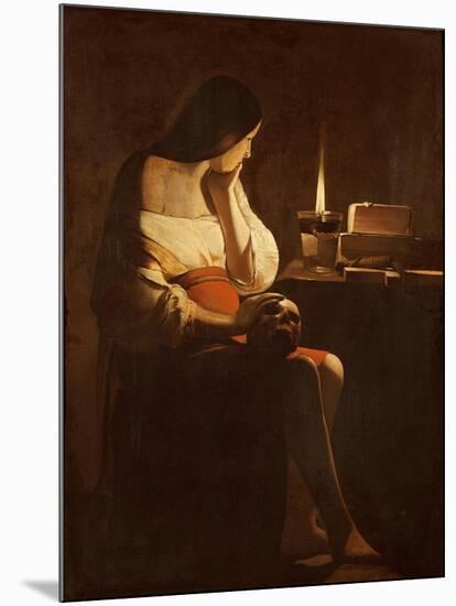 Mary Magdalene with a Night-Light, or the Terff Magdalene-Georges de La Tour-Mounted Giclee Print
