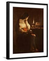 Mary Magdalene with a Night-Light, or the Terff Magdalene-Georges de La Tour-Framed Giclee Print