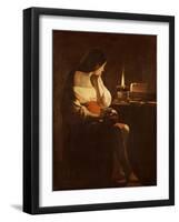 Mary Magdalene with a Night-Light, or the Terff Magdalene-Georges de La Tour-Framed Giclee Print