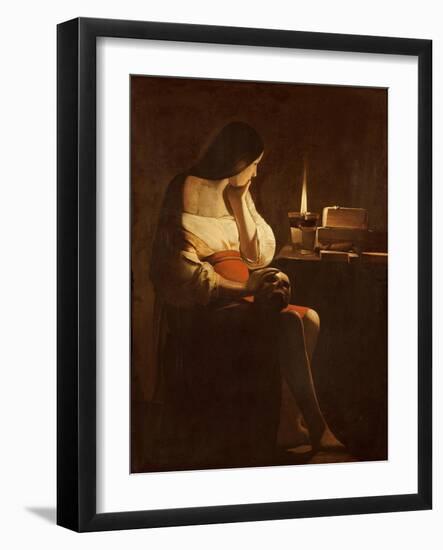 Mary Magdalene with a Night-Light, or the Terff Magdalene-Georges de La Tour-Framed Giclee Print