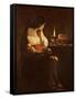 Mary Magdalene with a Night-Light, or the Terff Magdalene-Georges de La Tour-Framed Stretched Canvas