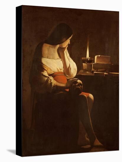 Mary Magdalene with a Night-Light, or the Terff Magdalene-Georges de La Tour-Stretched Canvas