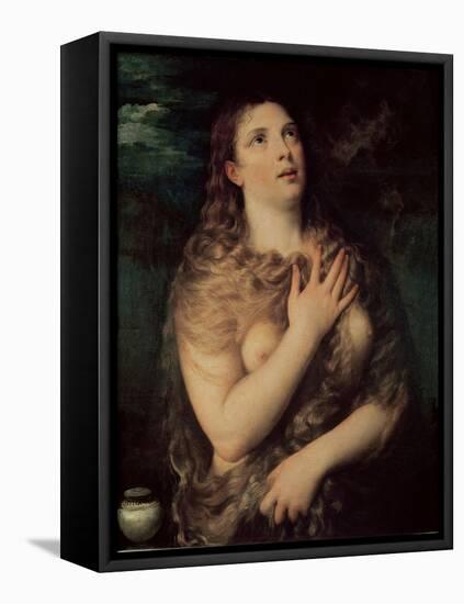 Mary Magdalene-Titian (Tiziano Vecelli)-Framed Stretched Canvas