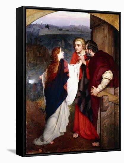 Mary Magdelene Giving News of the Resurrection to the Disciples, 1860-Philip Hermogenes Calderon-Framed Stretched Canvas