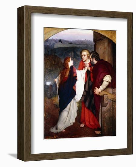 Mary Magdelene Giving News of the Resurrection to the Disciples, 1860-Philip Hermogenes Calderon-Framed Giclee Print