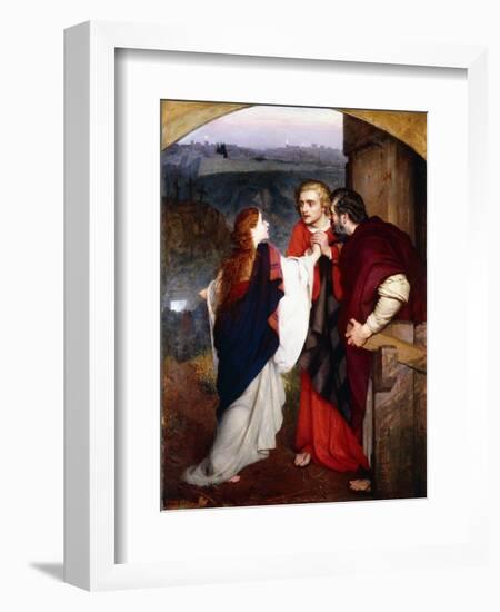 Mary Magdelene Giving News of the Resurrection to the Disciples, 1860-Philip Hermogenes Calderon-Framed Giclee Print