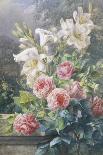 Still Life of Lilies and Roses-Mary Margetts-Stretched Canvas