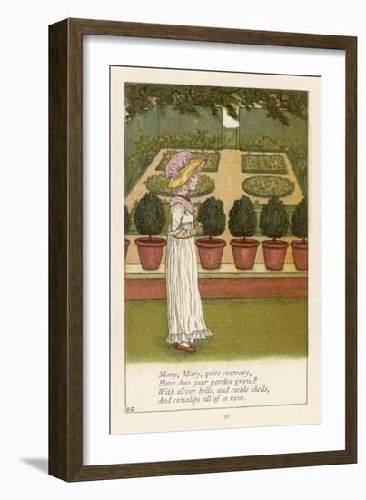 Mary Mary Quite Contrary How Does Your Garden Grow?-Kate Greenaway-Framed Photographic Print