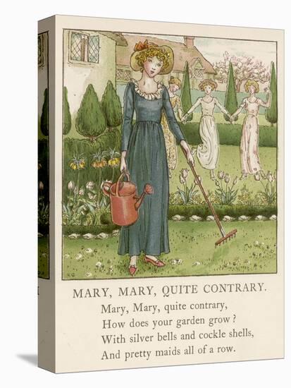 Mary Mary Quite Contrary How Does Your Garden Grow?-Kate Greenaway-Stretched Canvas