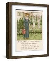 Mary Mary Quite Contrary How Does Your Garden Grow?-Kate Greenaway-Framed Photographic Print