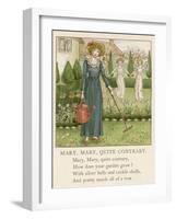 Mary Mary Quite Contrary How Does Your Garden Grow?-Kate Greenaway-Framed Photographic Print