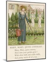 Mary Mary Quite Contrary How Does Your Garden Grow?-Kate Greenaway-Mounted Photographic Print