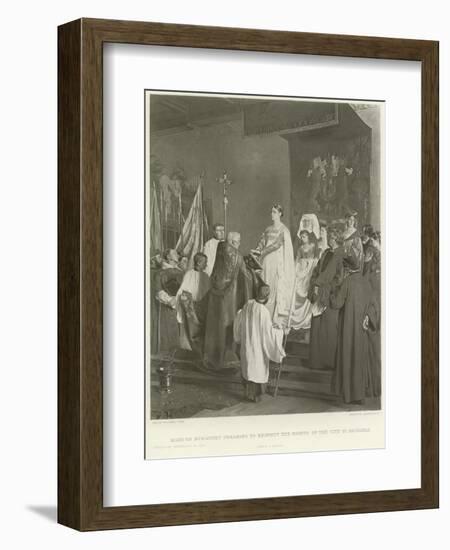 Mary of Burgundy Swearing to Respect the Rights of the City of Brussels-Emile Charles Wauters-Framed Giclee Print