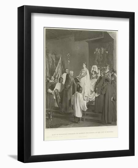 Mary of Burgundy Swearing to Respect the Rights of the City of Brussels-Emile Charles Wauters-Framed Giclee Print