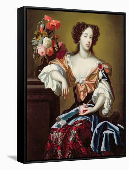 Mary of Modena (1658-1718), c.1680-Simon Peeterz Verelst-Framed Stretched Canvas