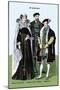 Mary of Scotland, Douglas Duke of Angus, and Edward VI, 14th Century-Richard Brown-Mounted Art Print