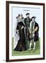 Mary of Scotland, Douglas Duke of Angus, and Edward VI, 14th Century-Richard Brown-Framed Art Print