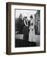 Mary of Teck (1867-195), Princess of Wales, with the Duchesse D'Aosta, 1908-null-Framed Giclee Print