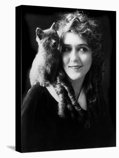 Mary Pickford (b/w photo)-null-Stretched Canvas