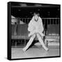 Mary Quant, at London Airport, on Her Way to Paris to Go to a Fancy Dress Ball.-null-Framed Stretched Canvas