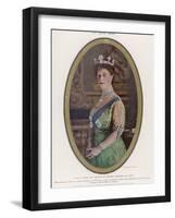 Mary, Queen of George V, Wearing a Crown with the Koh-I-Noor Diamond Set in the Centre-null-Framed Photographic Print