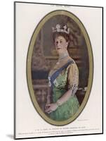 Mary, Queen of George V, Wearing a Crown with the Koh-I-Noor Diamond Set in the Centre-null-Mounted Photographic Print