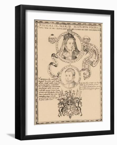 Mary, Queen of Scots (1542-158) and King James VI and I (1566-162), 1889-null-Framed Giclee Print