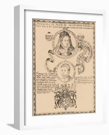 Mary, Queen of Scots (1542-158) and King James VI and I (1566-162), 1889-null-Framed Giclee Print