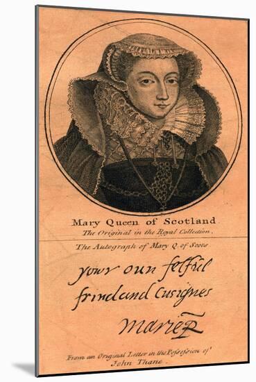 Mary, Queen of Scots, (1542-158)-null-Mounted Giclee Print