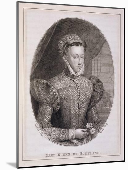 Mary Queen of Scots (1542-87), Engraved by George Vertue (1684-1756)-Federico Zuccaro-Mounted Giclee Print