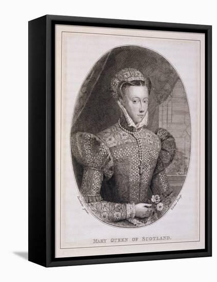 Mary Queen of Scots (1542-87), Engraved by George Vertue (1684-1756)-Federico Zuccaro-Framed Stretched Canvas