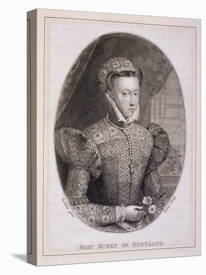Mary Queen of Scots (1542-87), Engraved by George Vertue (1684-1756)-Federico Zuccaro-Stretched Canvas