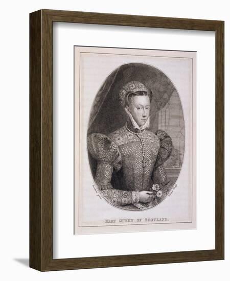 Mary Queen of Scots (1542-87), Engraved by George Vertue (1684-1756)-Federico Zuccaro-Framed Giclee Print