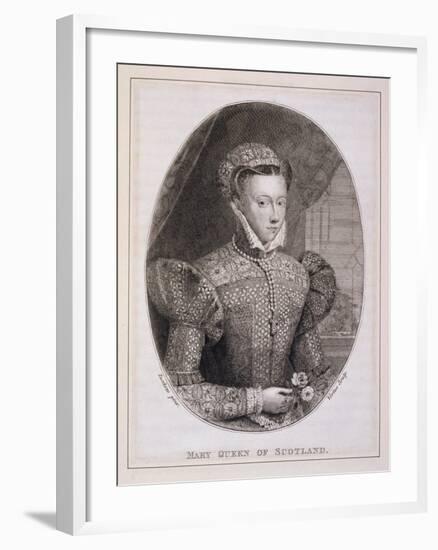 Mary Queen of Scots (1542-87), Engraved by George Vertue (1684-1756)-Federico Zuccaro-Framed Giclee Print