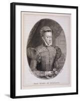 Mary Queen of Scots (1542-87), Engraved by George Vertue (1684-1756)-Federico Zuccaro-Framed Giclee Print