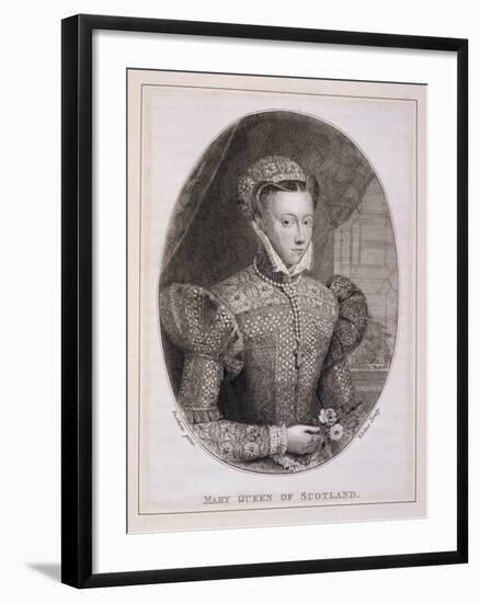 Mary Queen of Scots (1542-87), Engraved by George Vertue (1684-1756)-Federico Zuccaro-Framed Giclee Print